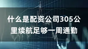 什么是配资公司305公里续航足够一周通勤